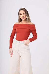 BLUSA OMBRO A OMBRO - ORANGE RUST