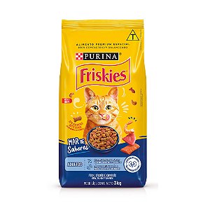 Friskies Pacoteira Gatos Adultos Mar De Sabores Atum, Salmão E Camarão 3kg