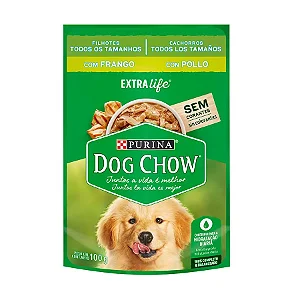 Raçao Umida Sache Dog Chow Caes Filhotes Frango 100g