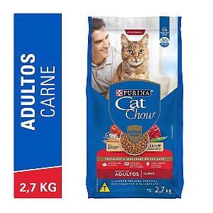 Ração Cat Chow Gatos Adulto Carne 2,7kg