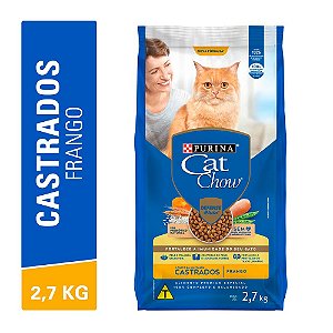 Ração Cat Chow Gatos Castrados Frango 2,7kg
