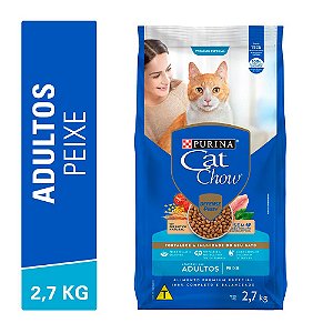 Ração Cat Chow Gatos Adulto Peixe 2,7kg
