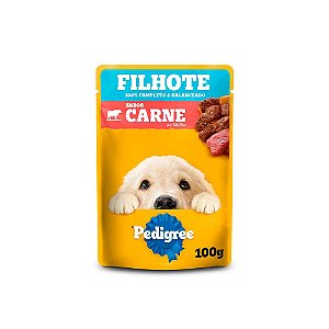 Raçao Umida Sache Pedigree Filhotes Carne Ao Molho 100g