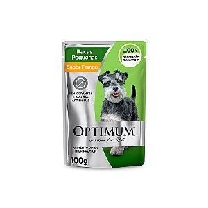 Raçao Umida Sachê Optimum Cães Adultos Porte Pequeno Frango 100g