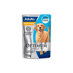 Raçao Umida Sachê Optimum Cães Adultos Frango 100g
