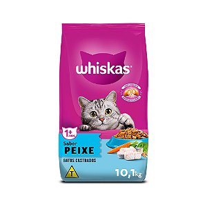 Raçao Whiskas Gato Castrados Peixe 10kg