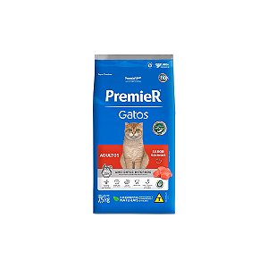Ração Premier Gatos Adultos Ambientes Internos Gatos Adultos Salmão 7,5kg