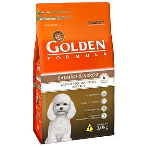 Raçao Golden Caes Adulto Porte Pequeno Salmao E Arroz 3kg