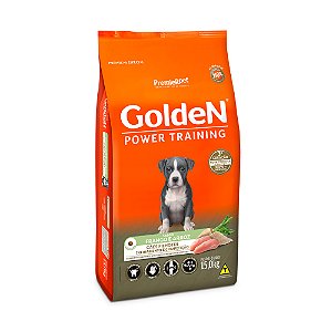 Raçao Golden Caes Filhote Power Training Porte Medio E Grande Frango E Arroz 15kg