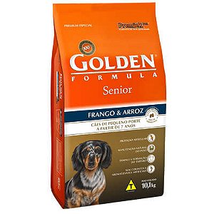 Raçao Golden Caes Adultos Senior Porte Pequeno 10kg