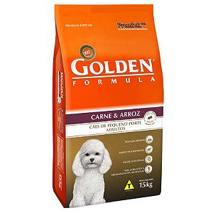 Raçao Golden Caes Adulto Porte Pequeno Carne E Arroz 15 Kg