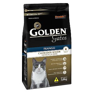 Raçao Golden Gato Castrado Senior 3kg
