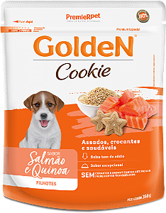 Golden Cookie Caes Filhotes Porte Pequeno Salmao E Quinoa 350 G
