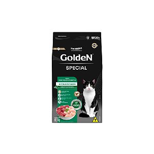 Raçao Golden Gatos Special Castrados Frango E Carne 10kg