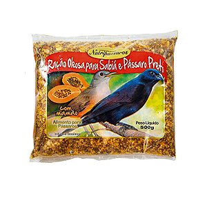 Raçao Sabia E Passaros Pretos Com Mamao Nutripassaros 500g