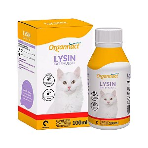 Suplemento Organnact Lysin Cat Emulgel Gatos 100 Ml