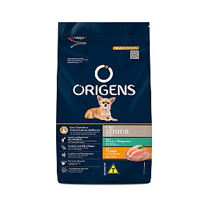 Raçao Origens Cães Adultos Raças Pequenas Senior Frango E Cereais 1kg