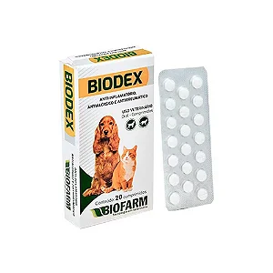 Anti-inflamatório Biodex Biofarm Para Cães E Gatos 20 Comprimidos