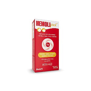 Suplemento Hemolipet Cães E Gatos Avert 30 Comprimidos