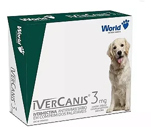 Vermífugo Ivercanis World 3mg Para Cães De 15kg