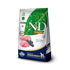 Ração Farmina Ned Prime Cães Adultos Raças Medias Cordeiro E Blueberry 2,5kg