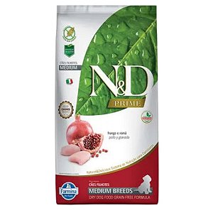 Ração Farmina N&amp;d Prime Cães Adultos Raças Medias Frango E Romã 2,5kg