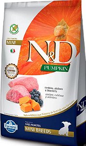 Ração N&amp;d Pumpkin Cães Filhotes Raças Pequenas Cordeiro 800g