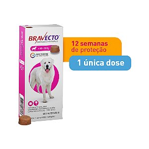 Antipulgas E Carrapatos Bravecto Msd Para Cães De 40 A 56 Kg