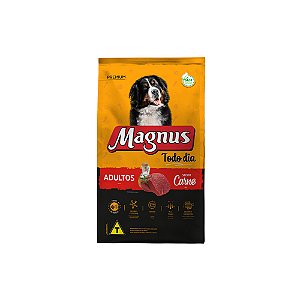 Raçao Magnus Caes Adulto Porte Medio E Grande Todo Dia Carne 10kg