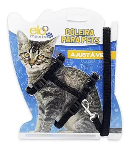 Peitoral Com Guia Para Gatos Elo