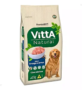 Raçao Premier Vitta Natural Cães Adulto Porte Grande Frango E Arroz 15kg