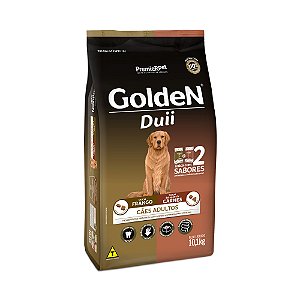 Ração Golden Cães Adultos Porte Medio E Grande Duii Frango E Carne  10kg