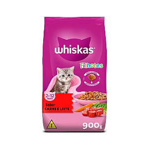 Ração Whiskas Pacoteira Gatos Filhotes Carne E Leite 900g