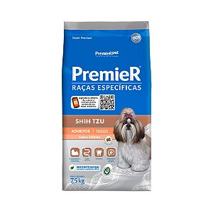 Raçao Premier Caes Adultos Racas Especificas Shih Tzu Salmao 7,5kg