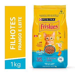 Raçao Friskies Gatos Filhotes Sabor Frango, Leite E Cenoura 1kg