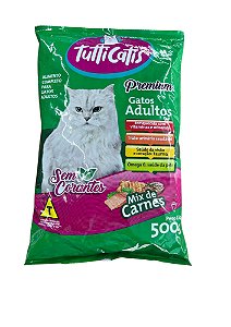 Ração Tutticatis Premium Gatos Adultos Mix Sem Corantes 500g