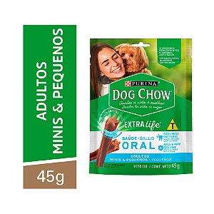 Petisco Purina Dog Chow Extra Life Saúde Oral Cães De Porte Mini E Pequeno 45g