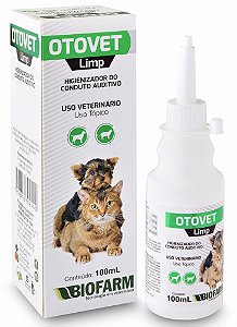 Otovet Limp Biofarm Solução Otológica Cães E Gatos 100ml