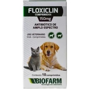 Antibiótico Floxiclin Biofarm 150mg 10 Comprimidos