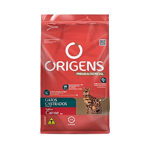 Ração Origens Gatos Castrados Carne 1kg