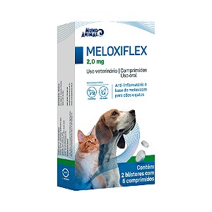 Anti-inflamatório Meloxiflex 2mg Para Cães E Gatos 5 Comprimidos