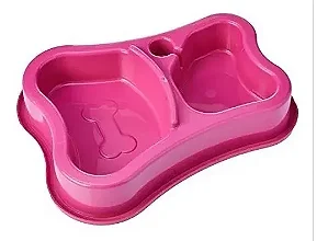 Comedouro E Bededouro Duplo Antiformiga Rosa Mr Pet