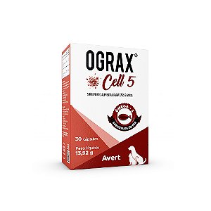 Suplemento Avert Ograx Cell 5 Para Cães E Gatos De Até 5kg - 30 Capsulas