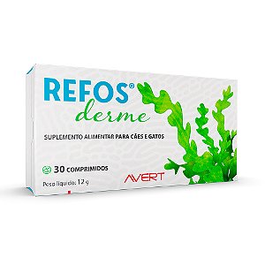 Suplemento Alimentar Avert Refos Derme Cães E Gatos 30 Comprimidos