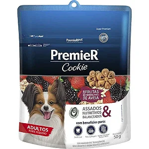 Biscoito Premier Cookie Cães Adultos Frutas Vermelhas E Aveia 50g