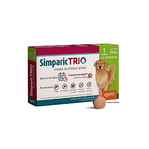 Antipulgas Simparic Trio 48 Mg Para Cães 20,1 A 40kg