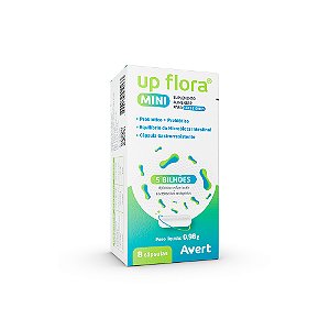 Suplemento Up Flora Mini Avert Cães E Gatos Com 8 Cápsulas