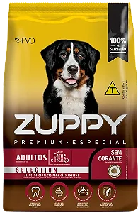Raçao Zuppy Selection Caes Adultos Carne E Frango 15kg
