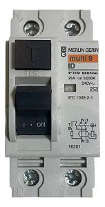 Merlin Gerin Multi 9 ID teste mensal 25a ian 0,030A 240V