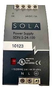 Fonte De Alimentação Industrial Sola Sdn5-24-100 24vdc 5A